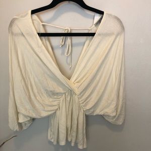 Cream batwing top